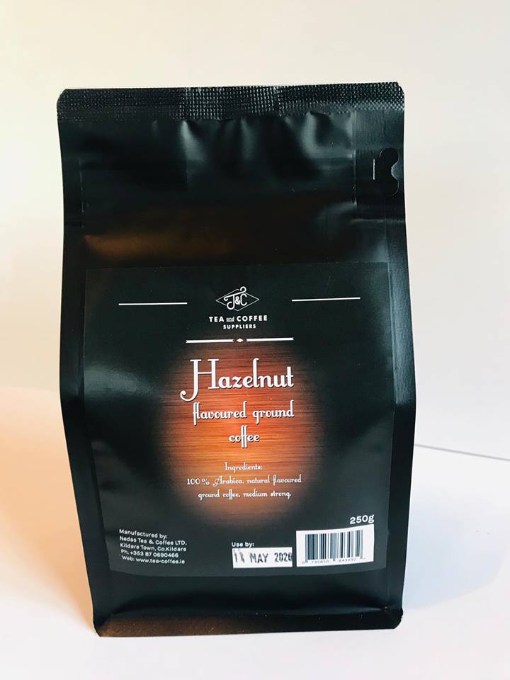 T&C HAZELNUT Flavoured Ground Coffee 250 g