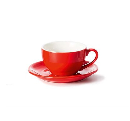 Porcelain Cup and Saucer SAARA - Red - 0,17 l