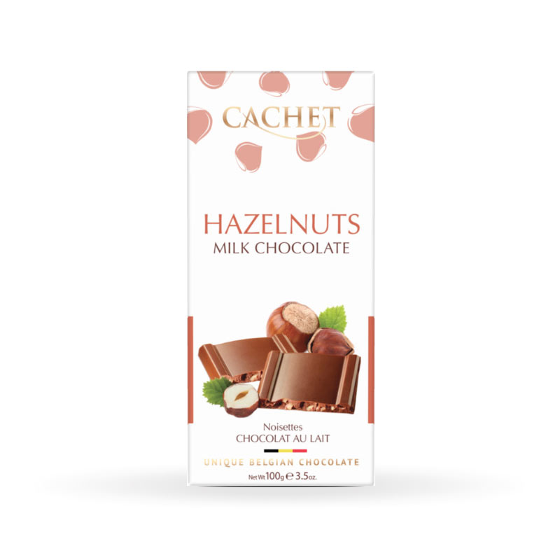CACHET Milk Chocolate with Hazelnuts